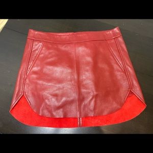 Michelle Mason Faux Leather Skirt